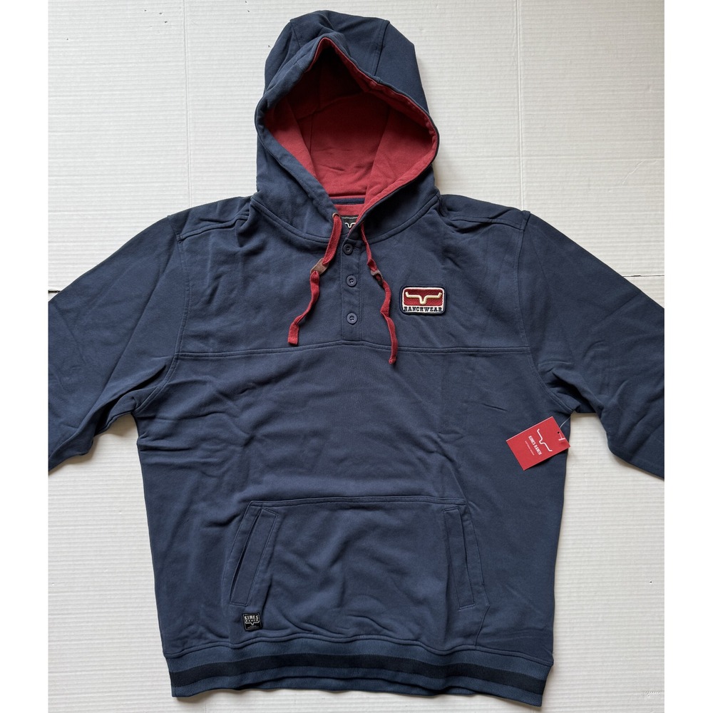 KIMES RANCH Ranch Ready - Men's Navy Cotton Hoodie‎ - Size XX-Large - 2XL - NWT!